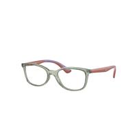 Ray-Ban Eyeglasses Children Rb1586 Optics Kids - Light Brown On Rubber Wisteria Frame Clear Lenses Polarized 49-16