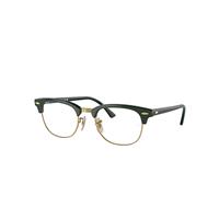 Ray-Ban Eyeglasses Unisex Clubmaster Optics - Black Frame Clear Lenses Polarized 49-21