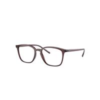 Ray-Ban Eyeglasses Unisex Rb7185 Optics - Transparent Brown Frame Clear Lenses Polarized 52-18