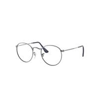 Ray-Ban Eyeglasses Unisex Round Metal Optics - Gunmetal Frame Demo Lens Lenses 50-21