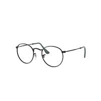Ray-Ban Eyeglasses Unisex Round Metal Optics - Black Frame Demo Lens Lenses 50-21