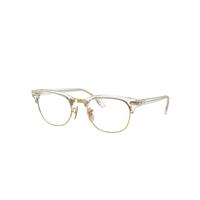 Ray-Ban Eyeglasses Unisex Clubmaster Optics - Transparent Frame Clear Lenses 53-21