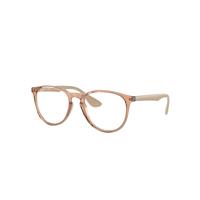 Ray-Ban Eyeglasses Woman Erika Optics - Beige Frame Clear Lenses Polarized 51-18