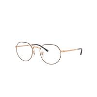 Ray-Ban Eyeglasses Unisex Jack Optics - Rose Gold Frame Clear Lenses Polarized 51-20