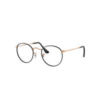 Ray-Ban Eyeglasses Unisex Round Metal Optics - Rose Gold Frame Clear Lenses 50-21