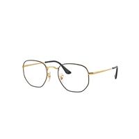 Ray-Ban Eyeglasses Unisex Hexagonal Optics - Gold Frame Clear Lenses Polarized 54-21