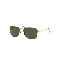 Ray-Ban Sunglasses Unisex Caravan - Arista Gold Frame Green Lenses 58-15