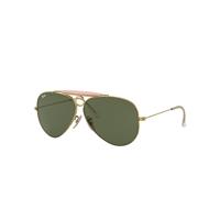 Ray-Ban Sunglasses Unisex Shooter - Arista Gold Frame Green Lenses 62-09