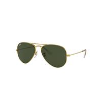 Ray-Ban Sunglasses Unisex Aviator Classic - Arista Gold Frame Green Lenses 62-14