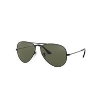 Ray-Ban Sunglasses Unisex Aviator Classic - Black Frame Green Lenses Polarized 55-14