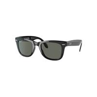 Ray-Ban Sunglasses Man Wayfarer Folding Classic - Black Frame Green Lenses Polarized 54-20