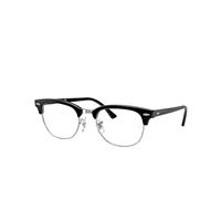 Ray-Ban Eyeglasses Unisex Clubmaster Optics - Black Frame Clear Lenses 49-21