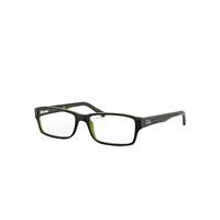 Ray-Ban Eyeglasses Unisex Rb5169 Optics - Havana On Green Transparent Frame Clear Lenses 52-16