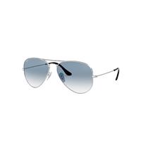Ray-Ban Sunglasses Unisex Aviator Gradient - Silver Frame Blue Lenses 58-14