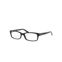 Ray-Ban Eyeglasses Unisex Rb5187 Optics - Black Frame Clear Lenses 52-16