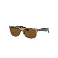 Ray-Ban Sunglasses Unisex New Wayfarer Bicolor - Black Frame Brown Lenses Polarized 55-18