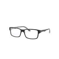 Ray-Ban Eyeglasses Unisex Rb5245 Optics - Black Frame Clear Lenses 54-17