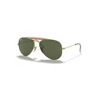 Ray-Ban Sunglasses Unisex Outdoorsman II - Arista Gold Frame Green Lenses 62-14