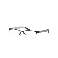 Ray-Ban Eyeglasses Unisex Rb8412 Optics - Grey Frame Clear Lenses 54-17
