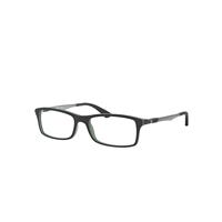 Ray-Ban Eyeglasses Unisex Rb7017 Optics - Black On Green Frame Clear Lenses 54-17
