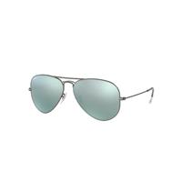 Ray-Ban Sunglasses Unisex Aviator Flash Lenses - Gunmetal Frame Silver Lenses 58-14
