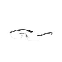 Ray-Ban Eyeglasses Unisex Rb8724 Optics - Black Frame Clear Lenses Polarized 54-17