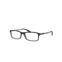 Ray-Ban Eyeglasses Unisex Rb7017 Optics - Black On Green Frame Clear Lenses 56-17