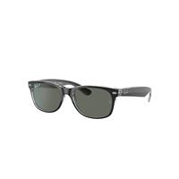 Ray-Ban Sunglasses Unisex New Wayfarer Classic - Black Frame Green Lenses Polarized 55-18