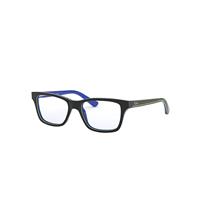 Ray-Ban Eyeglasses Children Rb1536 Optics Kids - Dark Grey On Blue Frame Clear Lenses Polarized 48-16