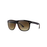 Ray-Ban Sunglasses Man Boyfriend - Black On Brown Frame Brown Lenses 60-15