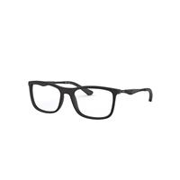 Ray-Ban Eyeglasses Unisex Rb7029 Optics - Black Frame Clear Lenses Polarized 55-17