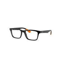 Ray-Ban Eyeglasses Unisex Rb7025 Optics - Black Frame Clear Lenses Polarized 53-17