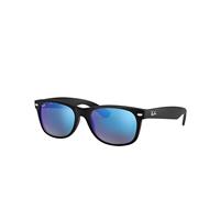 Ray-Ban Sunglasses Unisex New Wayfarer Flash - Black Frame Blue Lenses 55-18