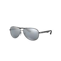 Ray-Ban Sunglasses Man Carbon Fibre - Gunmetal Frame Silver Lenses Polarized 61-13
