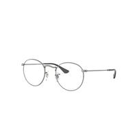 Ray-Ban Eyeglasses Unisex Round Metal Optics - Gunmetal Frame Clear Lenses 47-21
