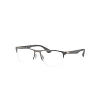 Ray-Ban Eyeglasses Unisex Rb6335 Optics - Grey Frame Clear Lenses Polarized 56-17