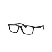 Ray-Ban Eyeglasses Unisex Rb7056 Optics - Black Frame Clear Lenses Polarized 53-17