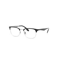 Ray-Ban Eyeglasses Unisex Rb6346 Optics - Black Frame Clear Lenses Polarized 52-19