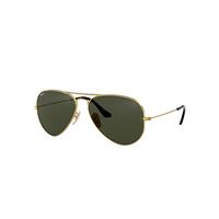 Ray-Ban Sunglasses Unisex Aviator Havana Collection - Arista Gold Frame Green Lenses 62-14