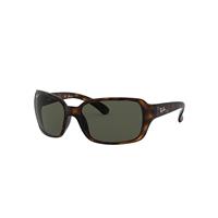 Ray-Ban Sunglasses Woman Rb4068 - Havana Frame Green Lenses Polarized 60-17