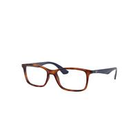 Ray-Ban Eyeglasses Unisex Rb7047 Optics - Blue Frame Clear Lenses Polarized 54-17