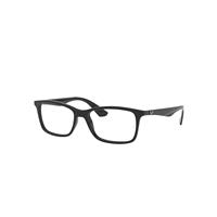 Ray-Ban Eyeglasses Unisex Rb7047 Optics - Black Frame Clear Lenses Polarized 56-17