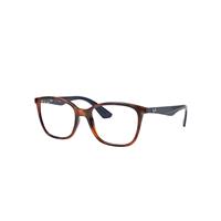 Ray-Ban Eyeglasses Unisex Rb7066 Optics - Blue Frame Clear Lenses Polarized 52-17