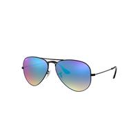 Ray-Ban Sunglasses Unisex Aviator Flash Lenses Gradient - Black Frame Blue Lenses 58-14