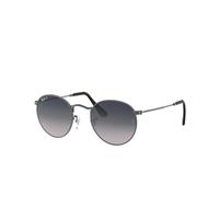 Ray-Ban Sunglasses Unisex Round Metal @collection - Gunmetal Frame Blue Lenses Polarized 50-21