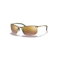 Ray-Ban Sunglasses Man Rb3542 Chromance - Bronze Frame Gold Lenses Polarized 63-15