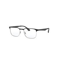 Ray-Ban Eyeglasses Unisex Rb6363 Optics - Black Frame Clear Lenses Polarized 54-18