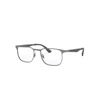 Ray-Ban Eyeglasses Unisex Rb6363 Optics - Gunmetal Frame Clear Lenses 54-18