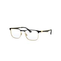 Ray-Ban Eyeglasses Unisex Rb6363 Optics - Gold Frame Clear Lenses Polarized 52-18