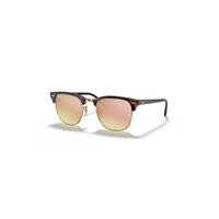 Ray-Ban Sunglasses Unisex Clubmaster Flash Lenses - Red Havana Frame Copper Lenses 49-21